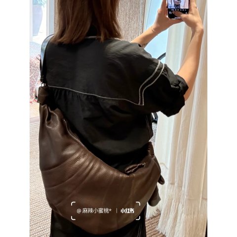 Grosse 棕色牛角包包 大号