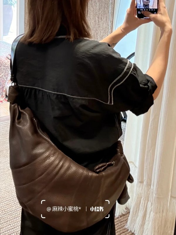 Grosse 棕色牛角包包 大号