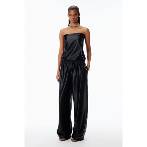 Alexander WangMid-Rise Trackpant Satin Faille Jersey