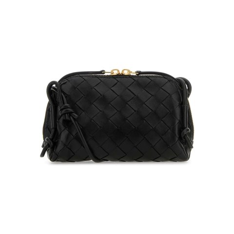Bottega VenetaBlack Leather Crossbody Bag