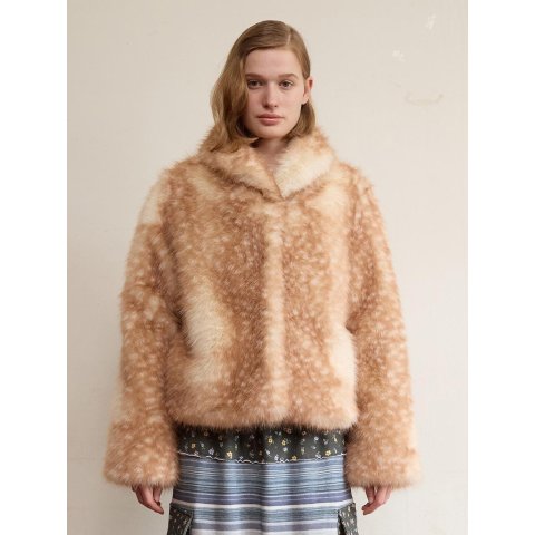 Bambi Fur Jacket Brown