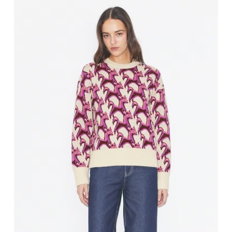 Tory BurchWool Jacquard Crewneck Sweater