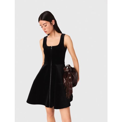 MajeMini Velvet Skater Dress