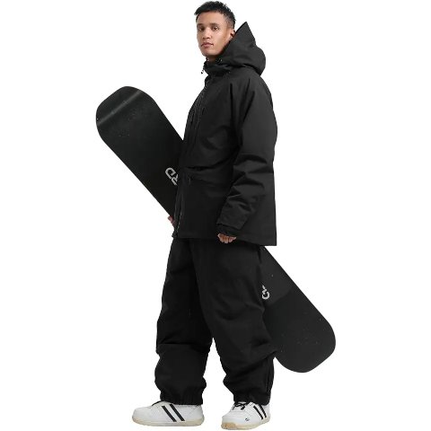 GSOU SNOW 男连帽多袋滑雪服套装
