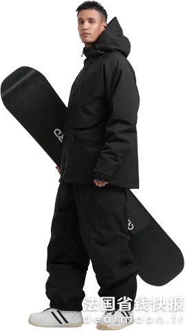 GSOU SNOW 男连帽多袋滑雪服套装