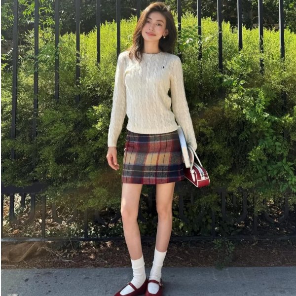 Ralph Lauren 纽纹羊绒毛衣 米色