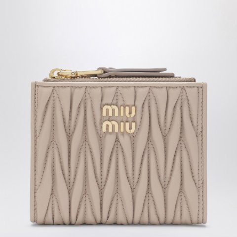 Matelasse Nappa 粉色迷你钱包