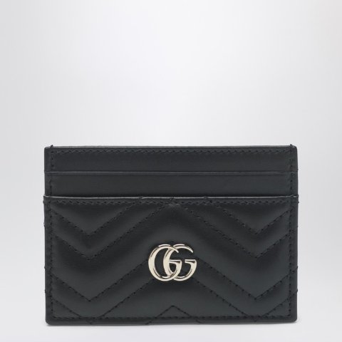 Gucci GG Marmont 卡包 黑色金色