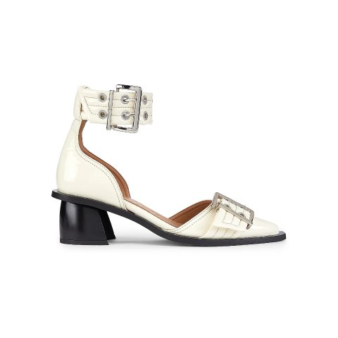 GanniFaux Leather Buckle Pumps