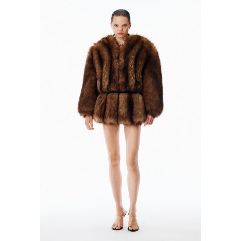 Alexander WangFaux Fur Cropped Jacket