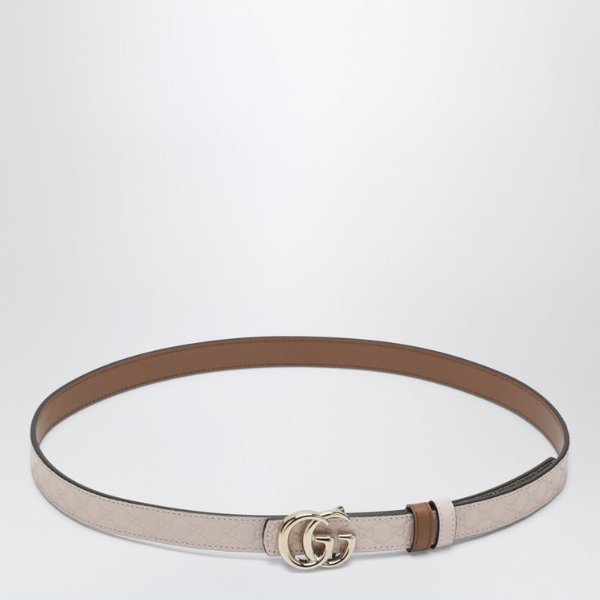 粉色/米色双面皮带