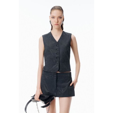 Alexander WangTailored Vest in Wool Mohair