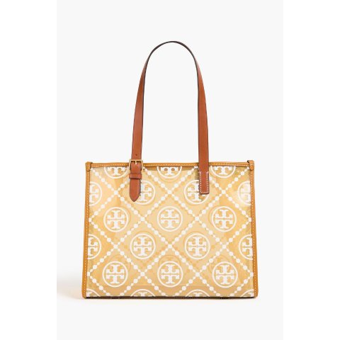 Tory BurchT Monogram TPU印花托特包