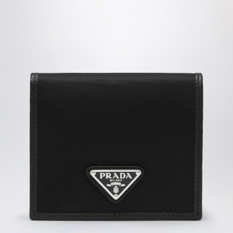 Prada 黑色Saffiano尼龙钱包