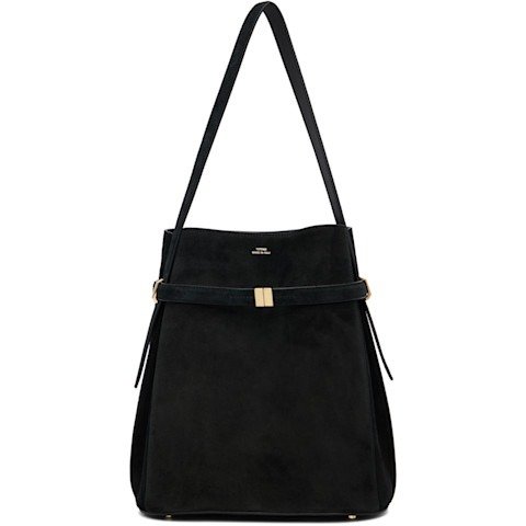 TotemeBlack Suede Bucket Bag