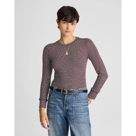 MadewellRibbed Crewneck Long-Sleeve Tee