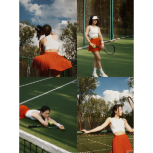 Varsity 百褶高腰网球裙