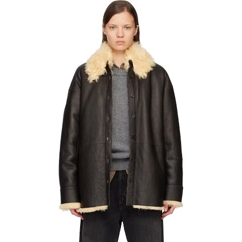 皮毛一体衬衫夹克