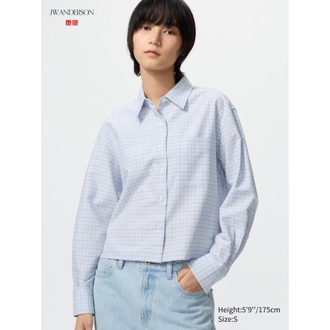 Uniqlo格纹宽松衬衫