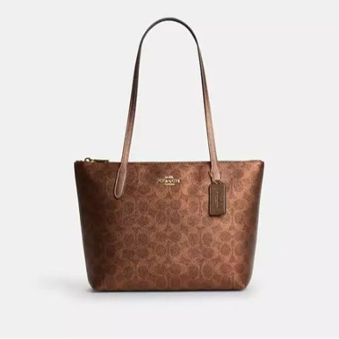 CoachFiona Tote Bag Signature Canvas