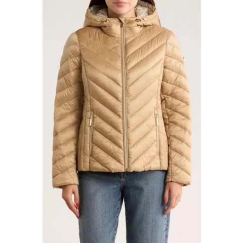 Michael KorsHooded Packable Quilted Jacket