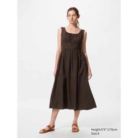女士亚麻连衣裙