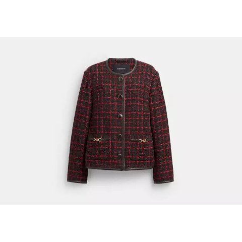 CoachSculpted C Tweed Jacket