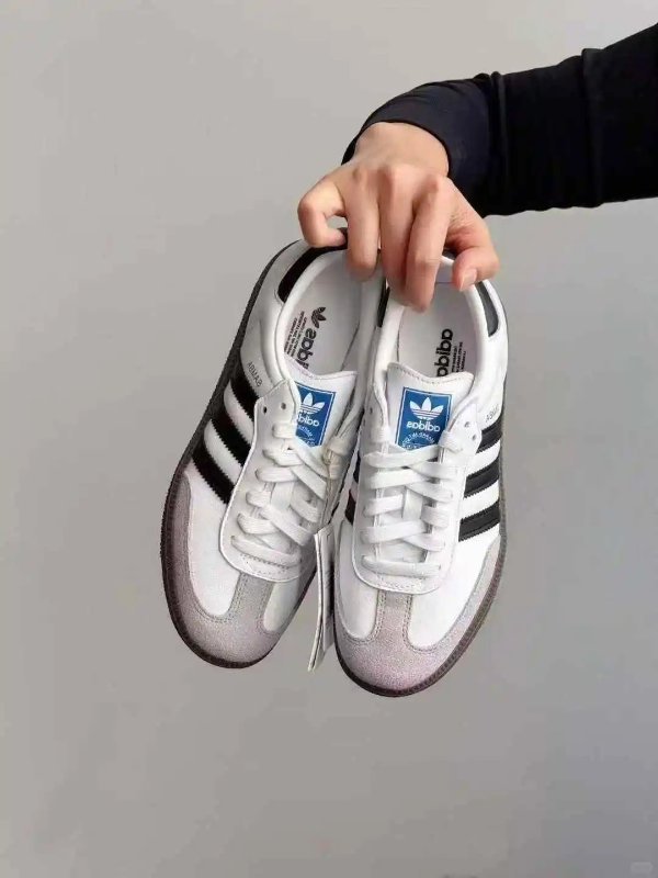 Adidas Samba黑白德训鞋