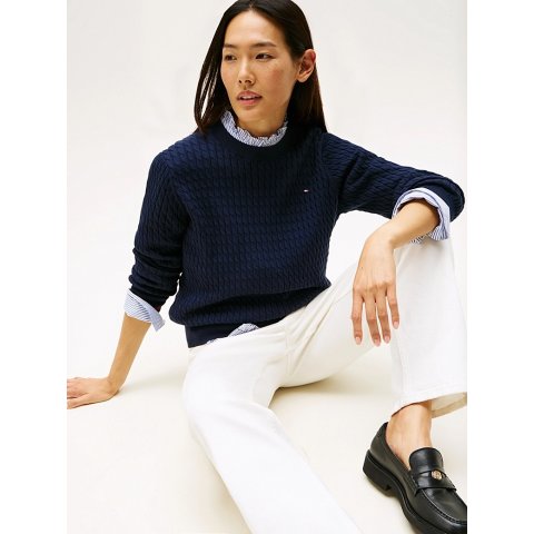 Tommy Hilfiger海军蓝针织衫