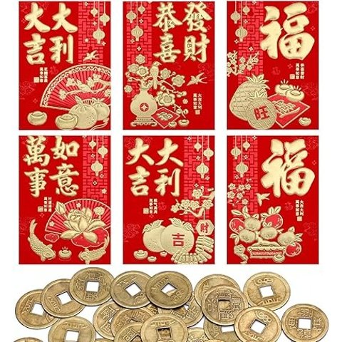 红包 11.5x8cm 36个 铜钱50枚