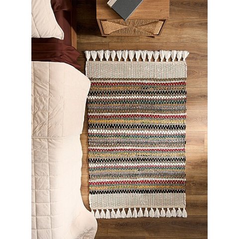 彩色编织地毯 中号