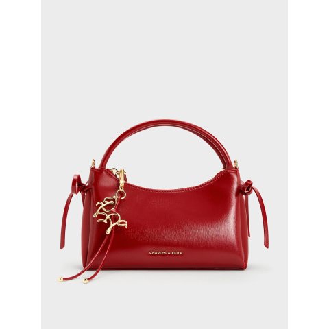 Charles & KeithHazel Horse-Motif Top Handle Bag Tomato Red