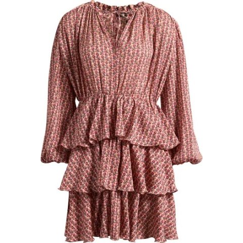 MajeRilivate Long Sleeve Minidress