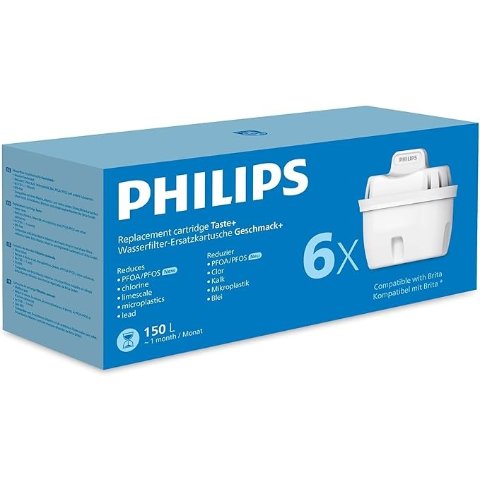 Philips平均€4.33/个；兼容Brita水壶原装滤芯 6个