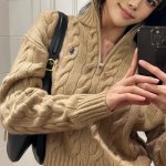 polo ralph Lauren拉夫劳伦 爆款聚会 拉链纽纹毛衣€121