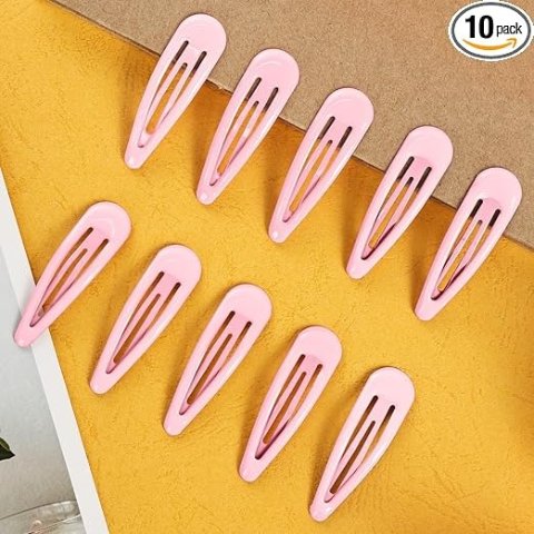 10只装粉色金属发夹