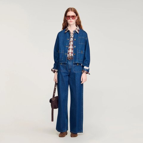 SandroStatement Denim Jacket Button Style