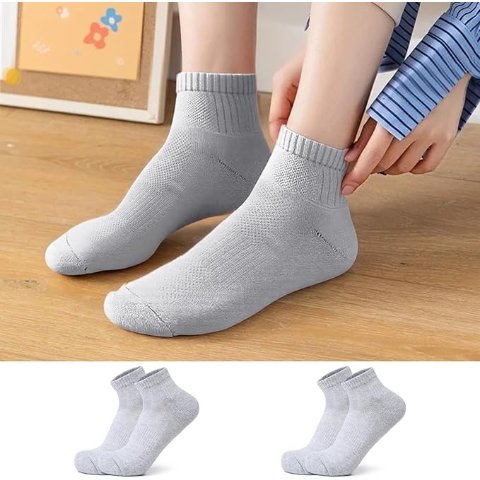 €0.52/双3双女短袜 纯色 舒适透气