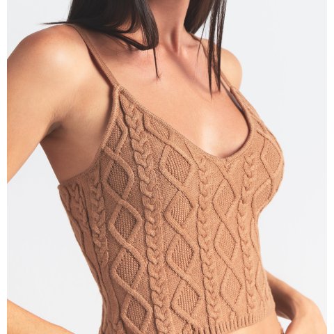 Cable Knit 吊带背心