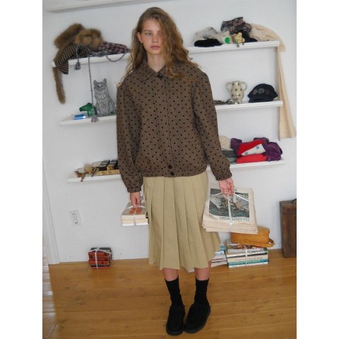 Dotted Herringbone Blazer Brown