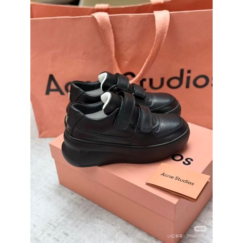 Gray 魔术贴厚底休闲鞋