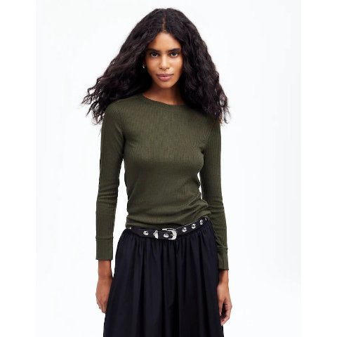 MadewellRibbed Crewneck Long-Sleeve Tee