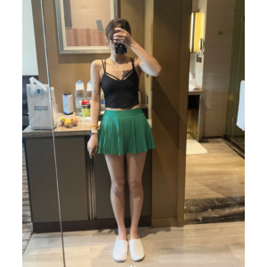 Varsity 高腰百褶网球裙