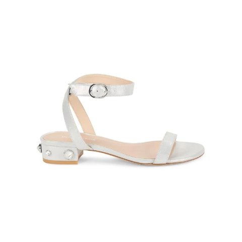 Stuart WeitzmanDncr Suede Block Heel Sandals