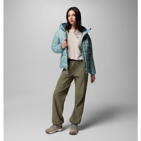 Columbia蓬松度、细节、版型都很好的天蓝Pike Lake III 女款连帽夹克