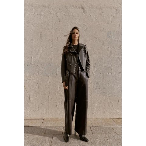 ZaraBiker FAUX 皮革夹克