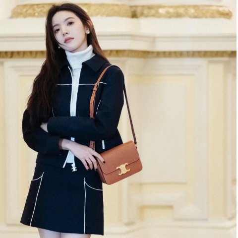 CelineTriomphe Teen Nubuck Calfskin Bag