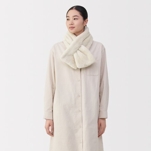 Muji5色可选抓绒围巾