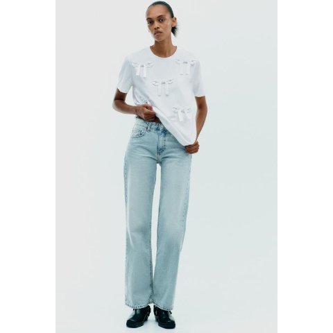 Zara仙气儿飘飘~蝴蝶结T恤 