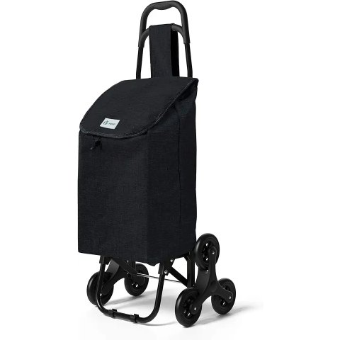 VOUNOT 六轮折叠购物车 黑色